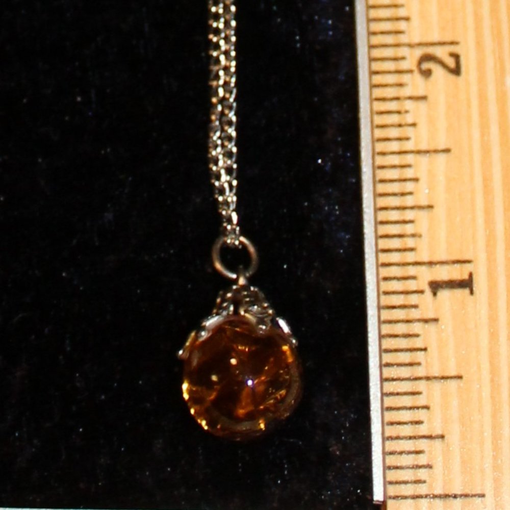 Topaz Marble Charm Necklace